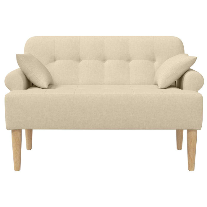 Canapea cu capitonaj butonat Crem 120 x 65 x 79 cm Țesătură WALTI