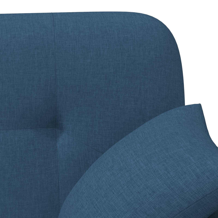 Canapea cu capitonaj butonat albastru 120 x 65 x 79 cm Țesătură WALTI