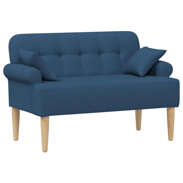 Canapea cu capitonaj butonat albastru 120 x 65 x 79 cm Țesătură WALTI