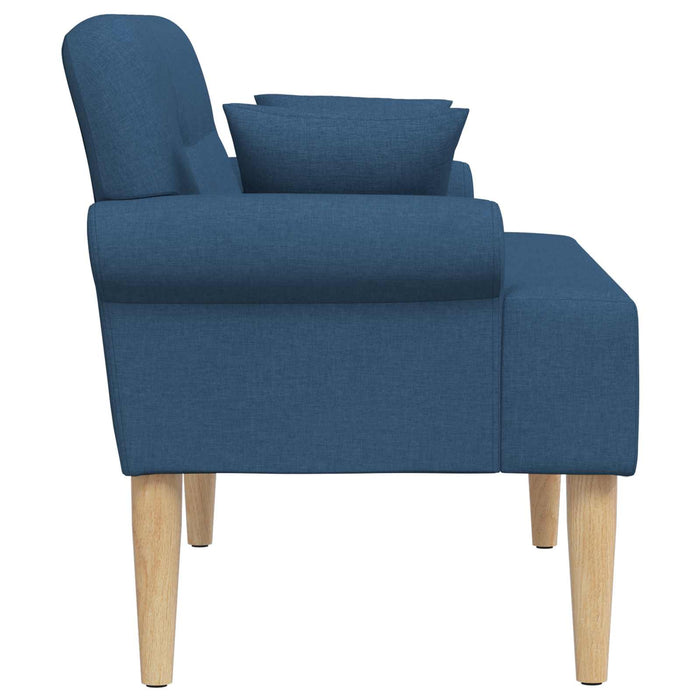 Canapea cu capitonaj butonat albastru 120 x 65 x 79 cm Țesătură WALTI