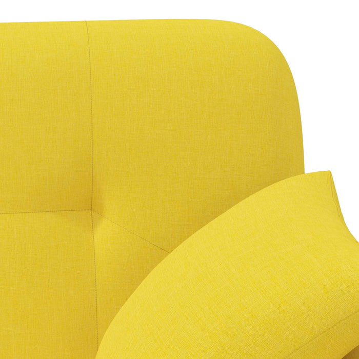 Canapea cu capitonaj butonat Galben deschis 120 x 65 x 79 cm WALTI