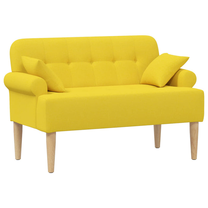 Canapea cu capitonaj butonat Galben deschis 120 x 65 x 79 cm WALTI