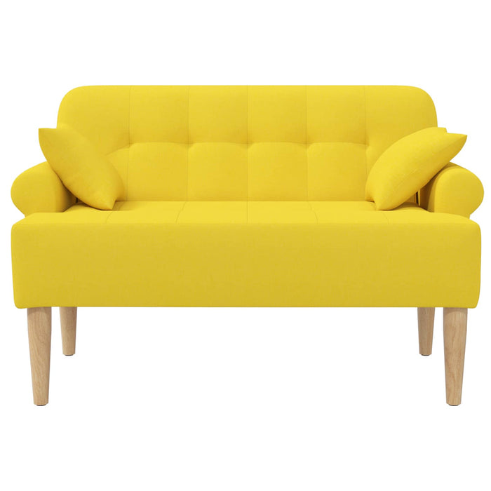 Canapea cu capitonaj butonat Galben deschis 120 x 65 x 79 cm WALTI