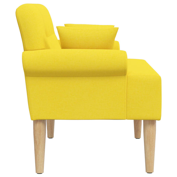 Canapea cu capitonaj butonat Galben deschis 120 x 65 x 79 cm WALTI