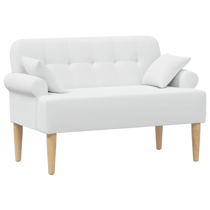 Canapea cu capitonaj butonat Alb 120 x 65 x 79 cm Țesătură WALTI
