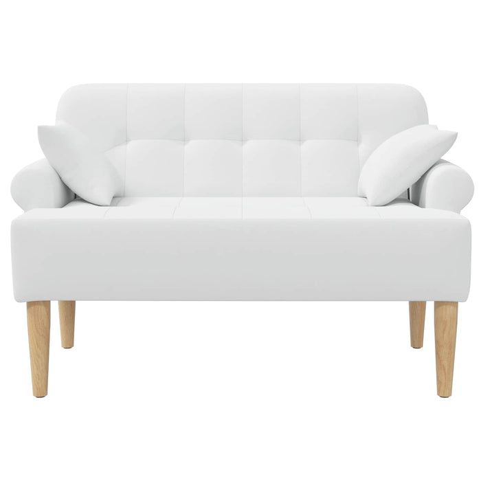 Canapea cu capitonaj butonat Alb 120 x 65 x 79 cm Țesătură WALTI
