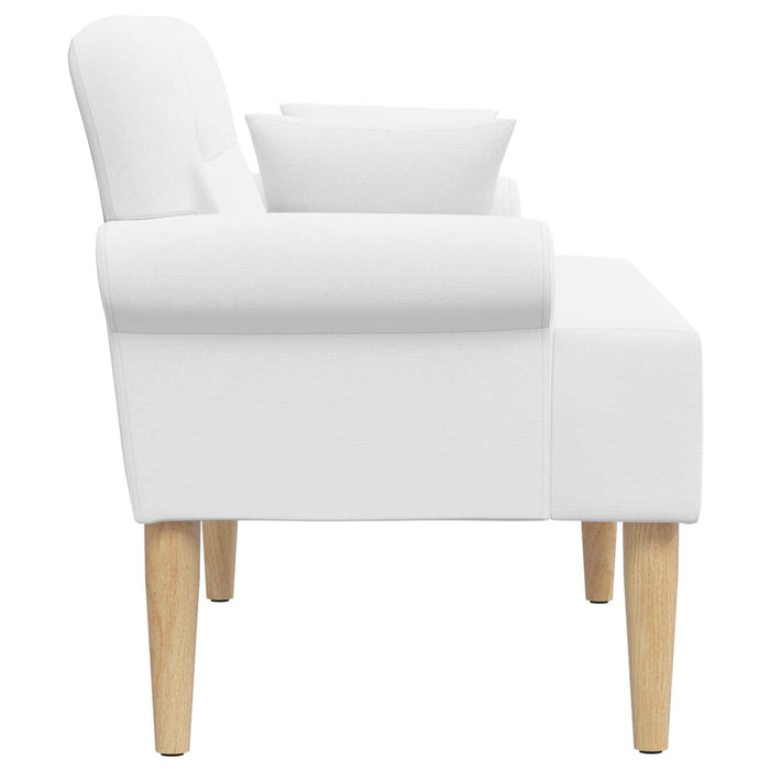 Canapea cu capitonaj butonat Alb 120 x 65 x 79 cm Țesătură WALTI