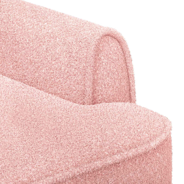 Canapea cu capitonaj butonat Roz 117 x 67 x 77 cm Bouclé WALTI