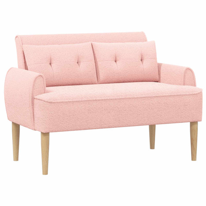 Canapea cu capitonaj butonat Roz 117 x 67 x 77 cm Bouclé WALTI