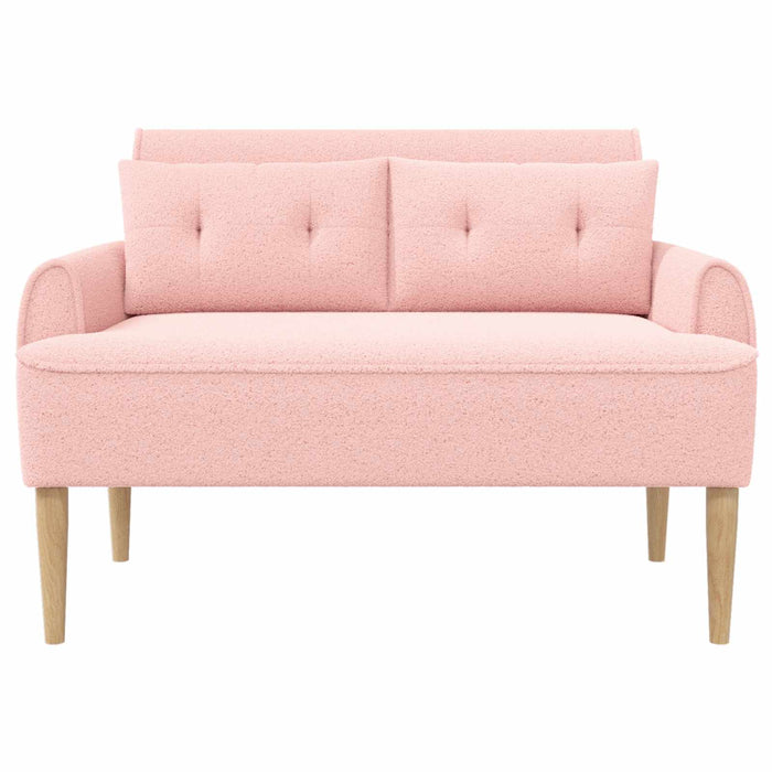 Canapea cu capitonaj butonat Roz 117 x 67 x 77 cm Bouclé WALTI