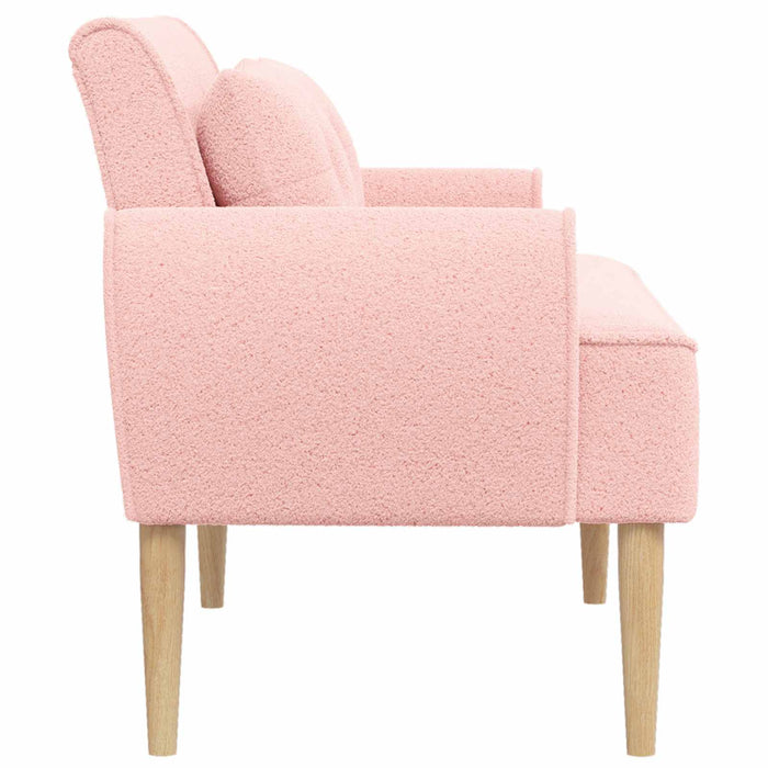 Canapea cu capitonaj butonat Roz 117 x 67 x 77 cm Bouclé WALTI