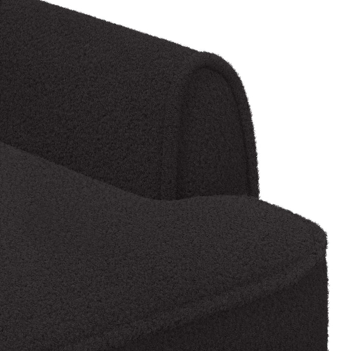 Canapea cu capitonaj butonat Negru 117 x 67 x 77 cm Bouclé WALTI