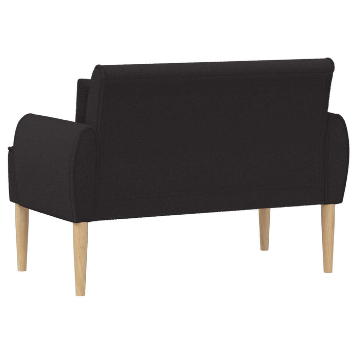Canapea cu capitonaj butonat Negru 117 x 67 x 77 cm Bouclé WALTI