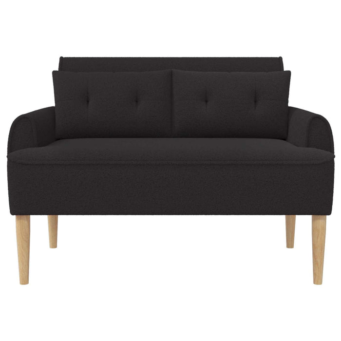 Canapea cu capitonaj butonat Negru 117 x 67 x 77 cm Bouclé WALTI