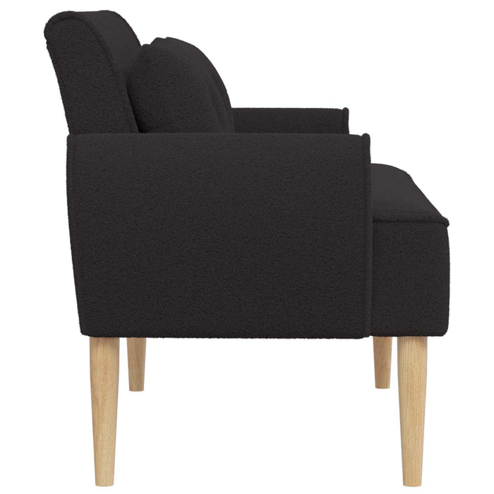 Canapea cu capitonaj butonat Negru 117 x 67 x 77 cm Bouclé WALTI