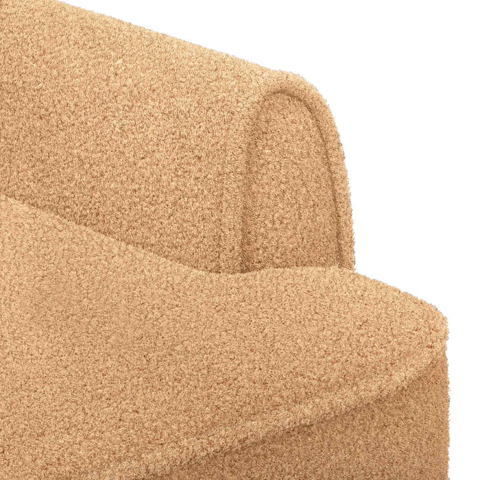 Canapea cu capitonaj butonat Bej 117 x 67 x 77 cm Bouclé WALTI