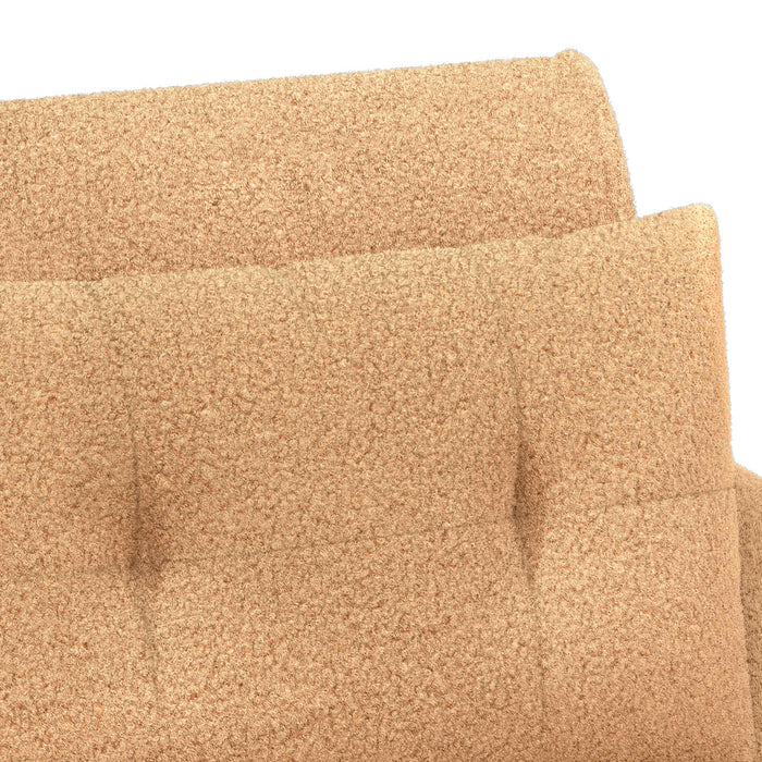 Canapea cu capitonaj butonat Bej 117 x 67 x 77 cm Bouclé WALTI