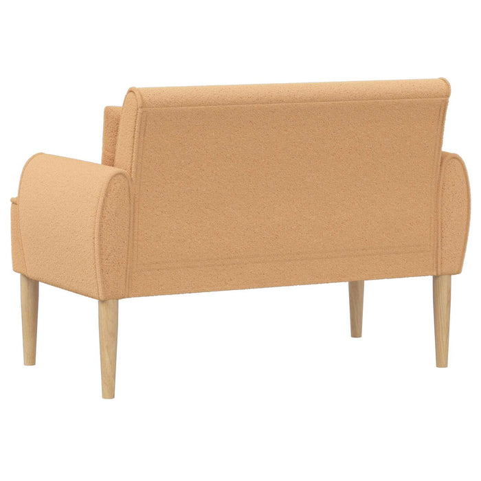 Canapea cu capitonaj butonat Bej 117 x 67 x 77 cm Bouclé WALTI