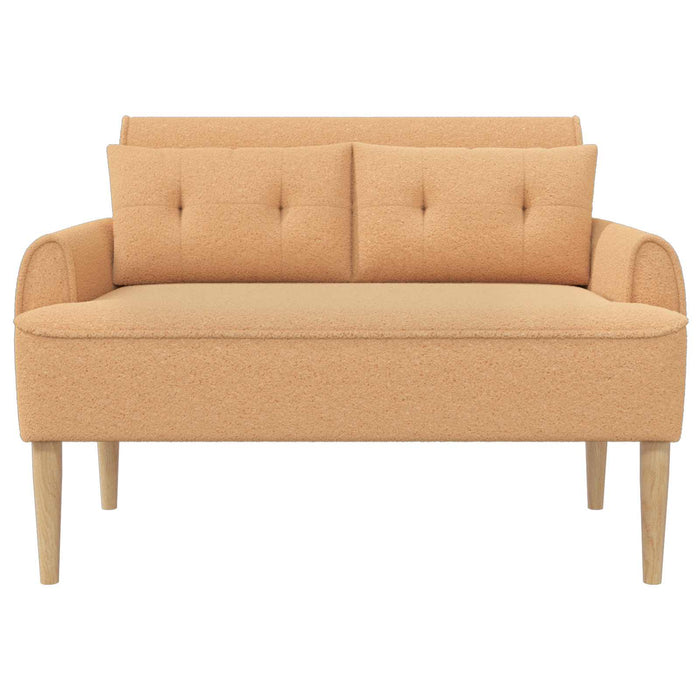 Canapea cu capitonaj butonat Bej 117 x 67 x 77 cm Bouclé WALTI