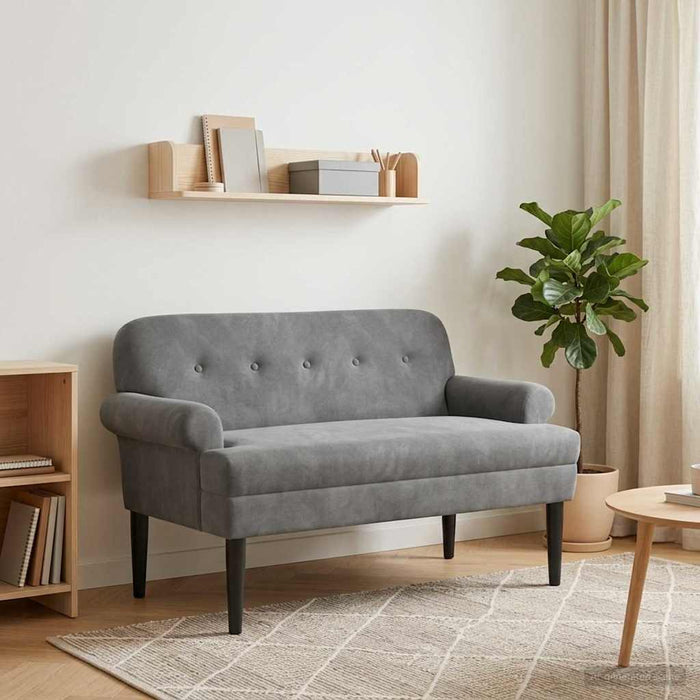 Canapea cu capitonaj butonat Gri închis 120 x 66 x 78 cm WALTI