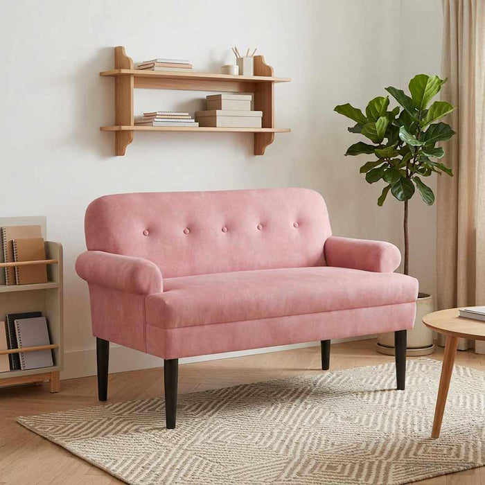 Canapea cu capitonaj butonat Roz 120 x 66 x 78 cm Catifea WALTI