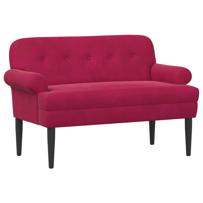 Canapea cu capitonaj butonat Roșu Vin 120 x 66 x 78 cm Catifea WALTI