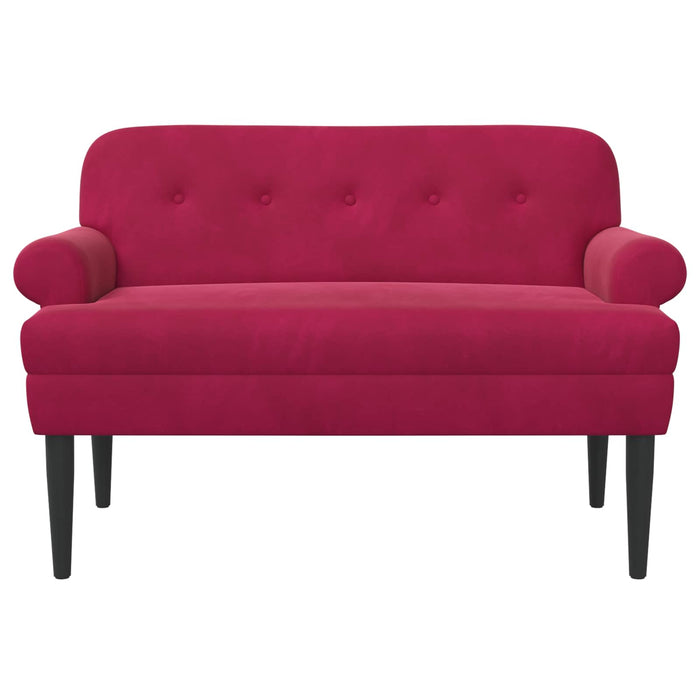 Canapea cu capitonaj butonat Roșu Vin 120 x 66 x 78 cm Catifea WALTI