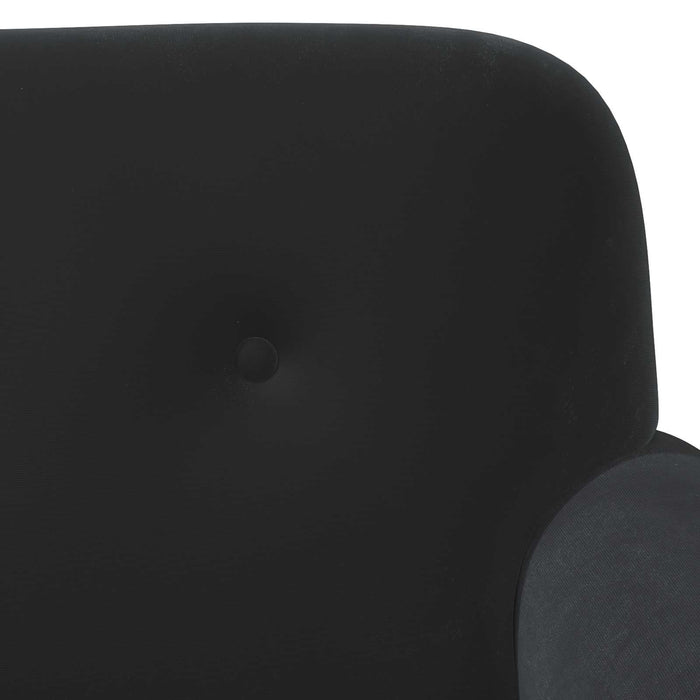 Canapea cu capitonaj butonat Negru 120 x 66 x 78 cm Catifea WALTI