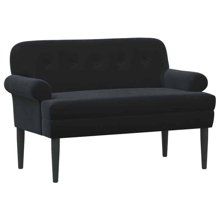 Canapea cu capitonaj butonat Negru 120 x 66 x 78 cm Catifea WALTI