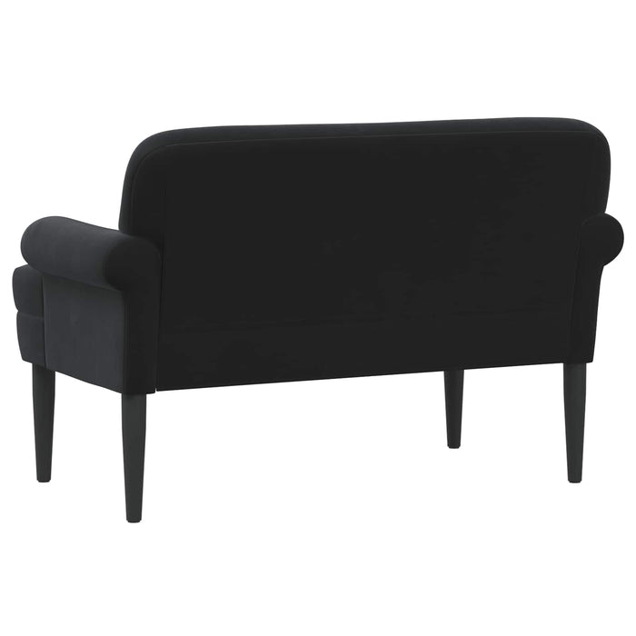 Canapea cu capitonaj butonat Negru 120 x 66 x 78 cm Catifea WALTI