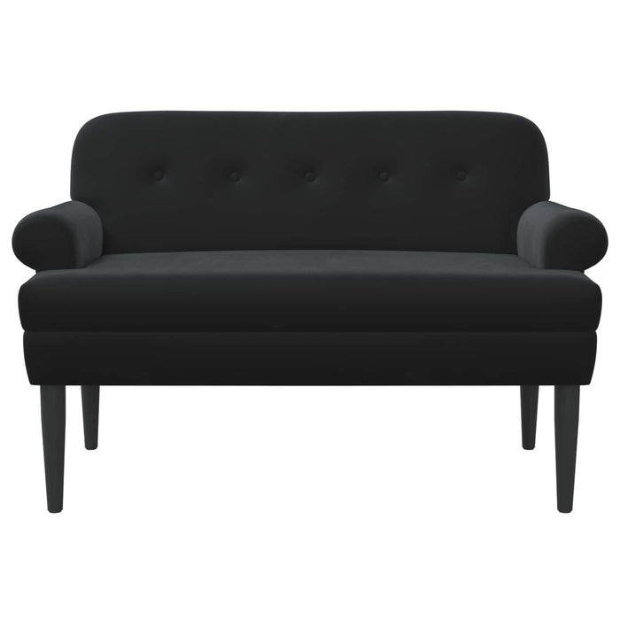 Canapea cu capitonaj butonat Negru 120 x 66 x 78 cm Catifea WALTI