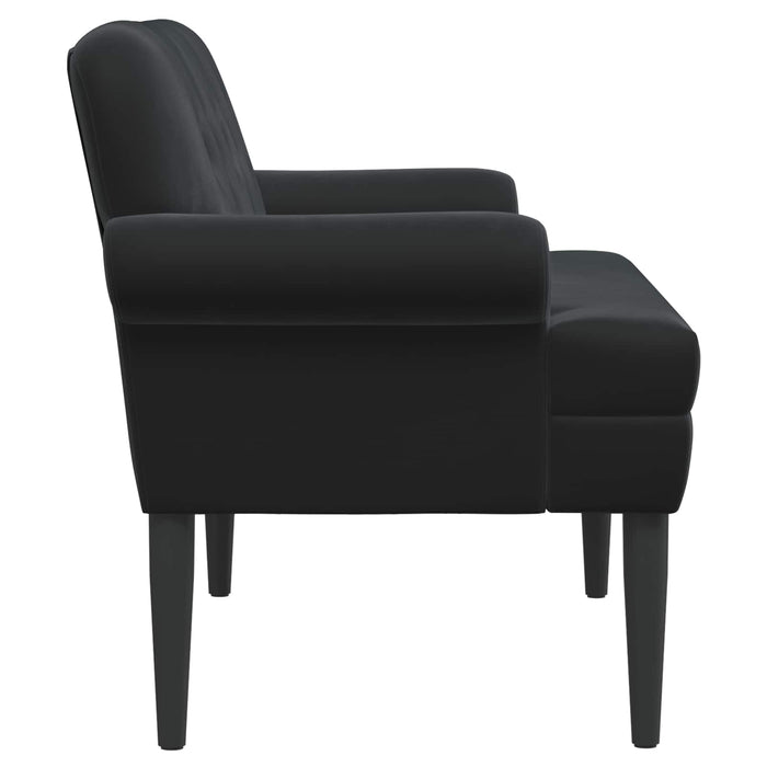 Canapea cu capitonaj butonat Negru 120 x 66 x 78 cm Catifea WALTI