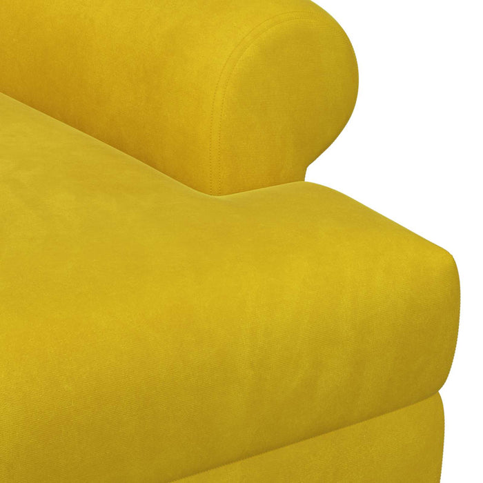 Canapea cu capitonaj butonat Galben 120 x 66 x 78 cm Catifea WALTI
