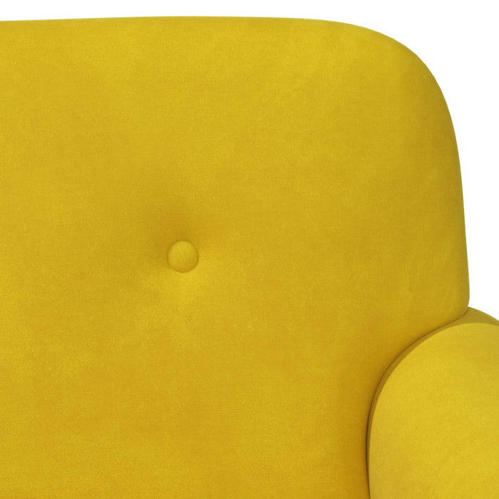 Canapea cu capitonaj butonat Galben 120 x 66 x 78 cm Catifea WALTI