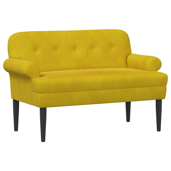 Canapea cu capitonaj butonat Galben 120 x 66 x 78 cm Catifea WALTI