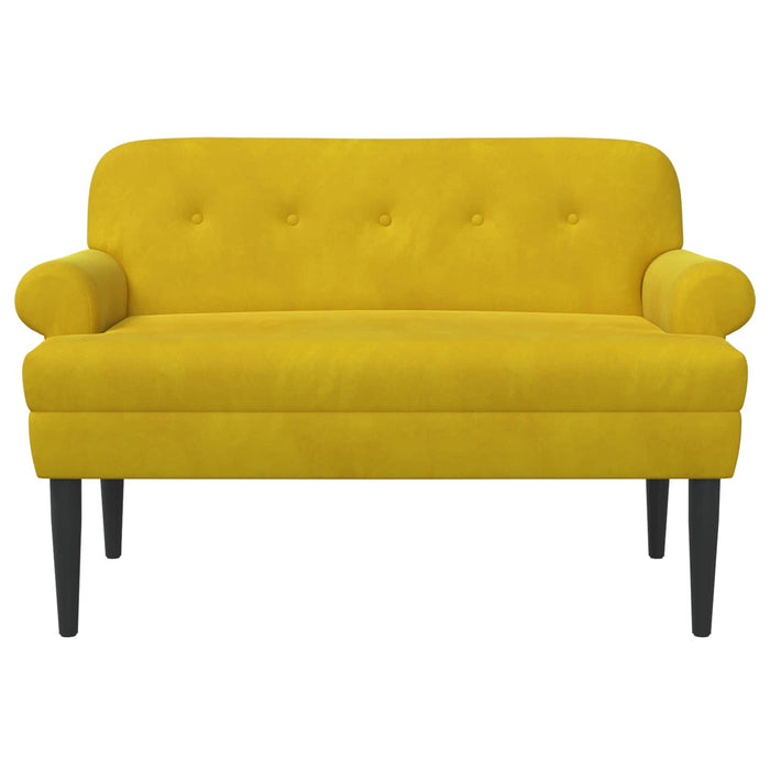 Canapea cu capitonaj butonat Galben 120 x 66 x 78 cm Catifea WALTI