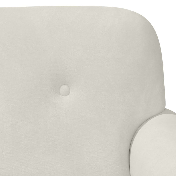 Canapea cu capitonaj butonat Crem 120 x 66 x 78 cm Catifea WALTI