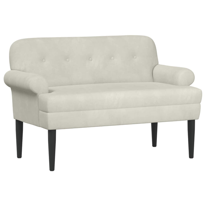 Canapea cu capitonaj butonat Crem 120 x 66 x 78 cm Catifea WALTI