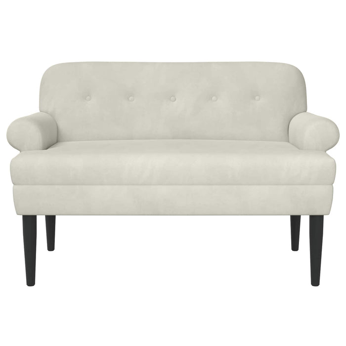 Canapea cu capitonaj butonat Crem 120 x 66 x 78 cm Catifea WALTI