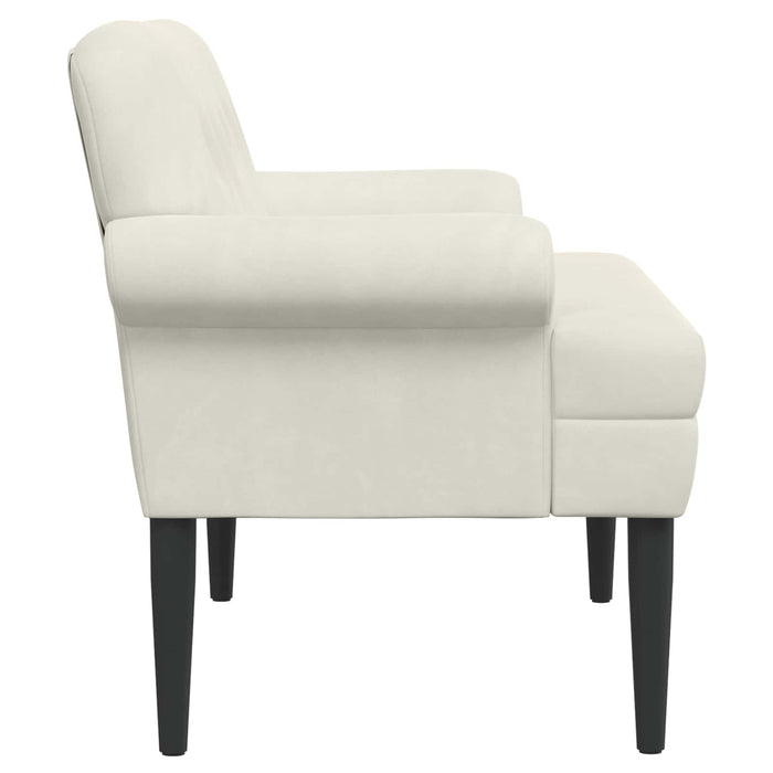 Canapea cu capitonaj butonat Crem 120 x 66 x 78 cm Catifea WALTI