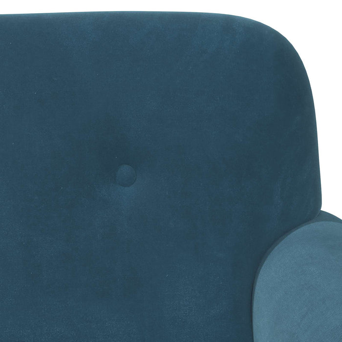 Canapea cu capitonaj butonat albastru 120 x 66 x 78 cm Catifea WALTI