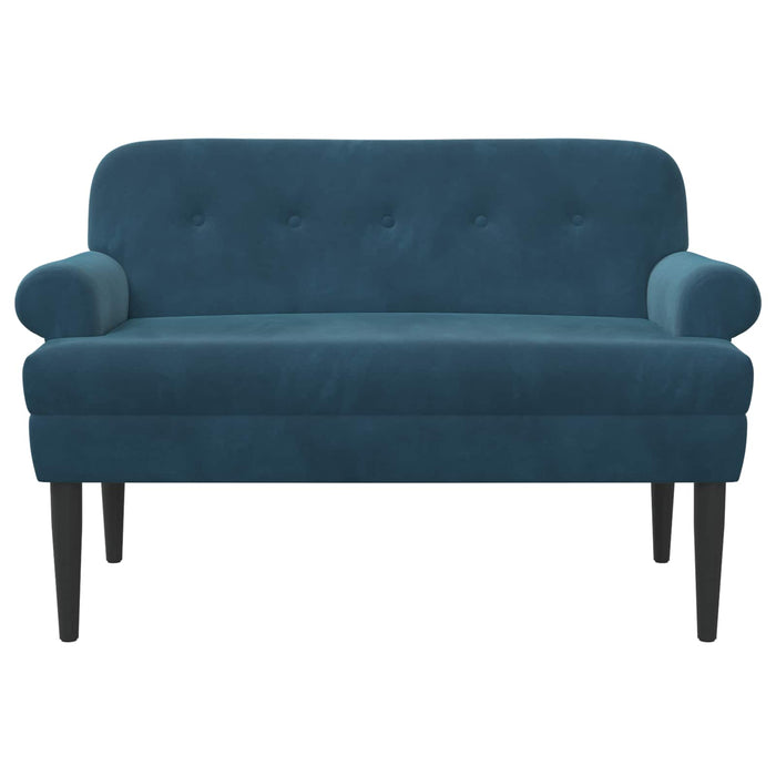 Canapea cu capitonaj butonat albastru 120 x 66 x 78 cm Catifea WALTI