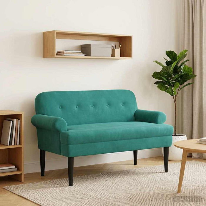 Canapea cu capitonaj butonat Turcoaz 120 x 66 x 78 cm Catifea WALTI