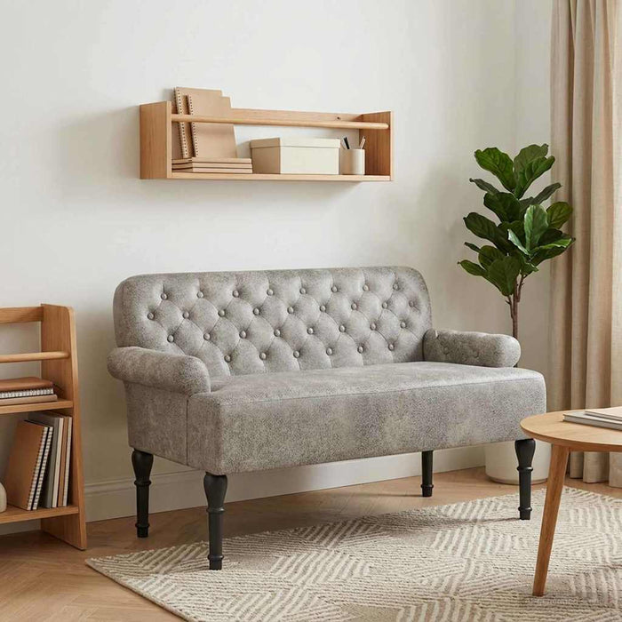 Canapea cu capitonaj butonat Gri deschis 120 x 65 x 78 cm WALTI