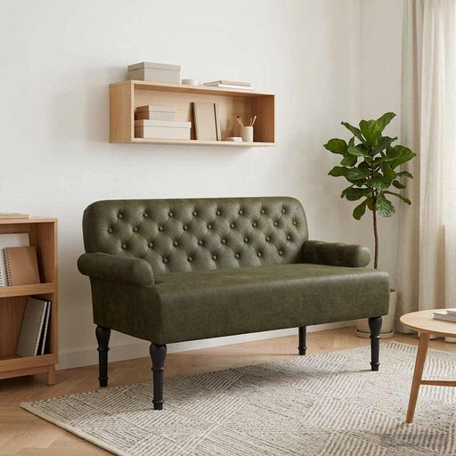 Canapea cu capitonaj butonat Verde Army 120 x 65 x 78 cm - WALTI WALTI