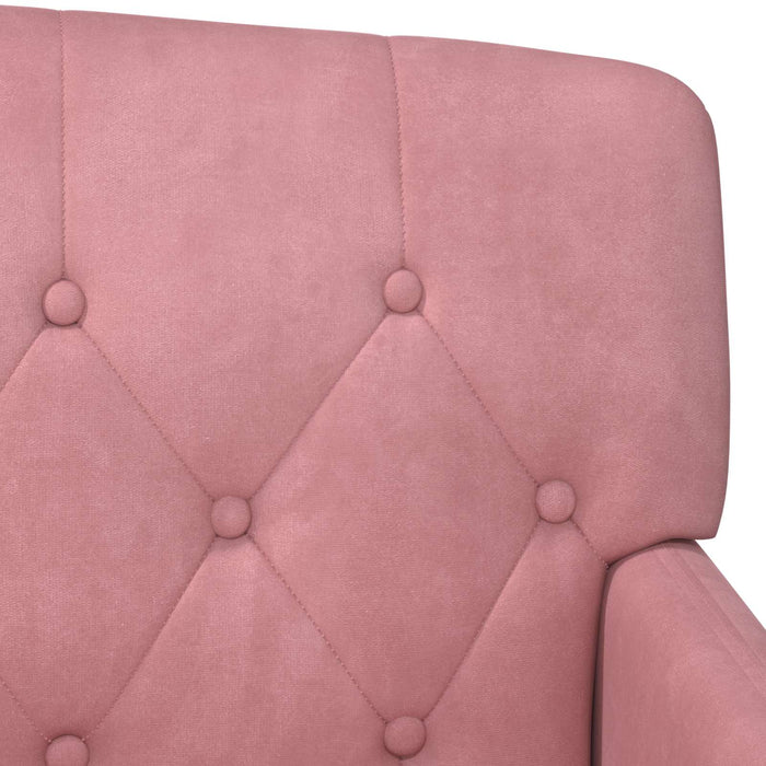 Canapea cu capitonaj butonat Roz 111 x 65 x 79 cm Catifea WALTI