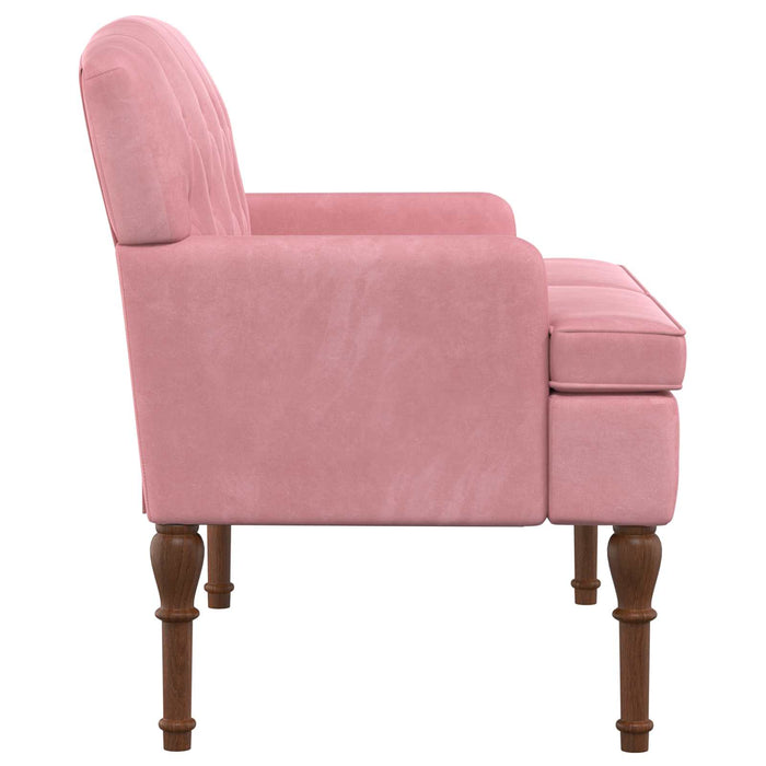 Canapea cu capitonaj butonat Roz 111 x 65 x 79 cm Catifea WALTI