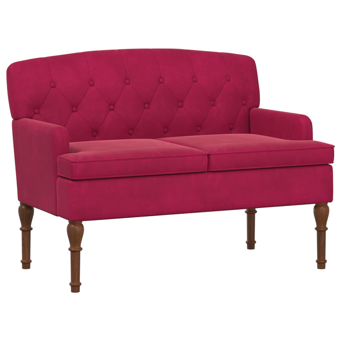Canapea cu capitonaj butonat Roșu Vin 111 x 65 x 79 cm Catifea WALTI