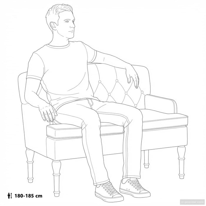 Canapea cu capitonaj butonat Roșu Vin 111 x 65 x 79 cm Catifea WALTI