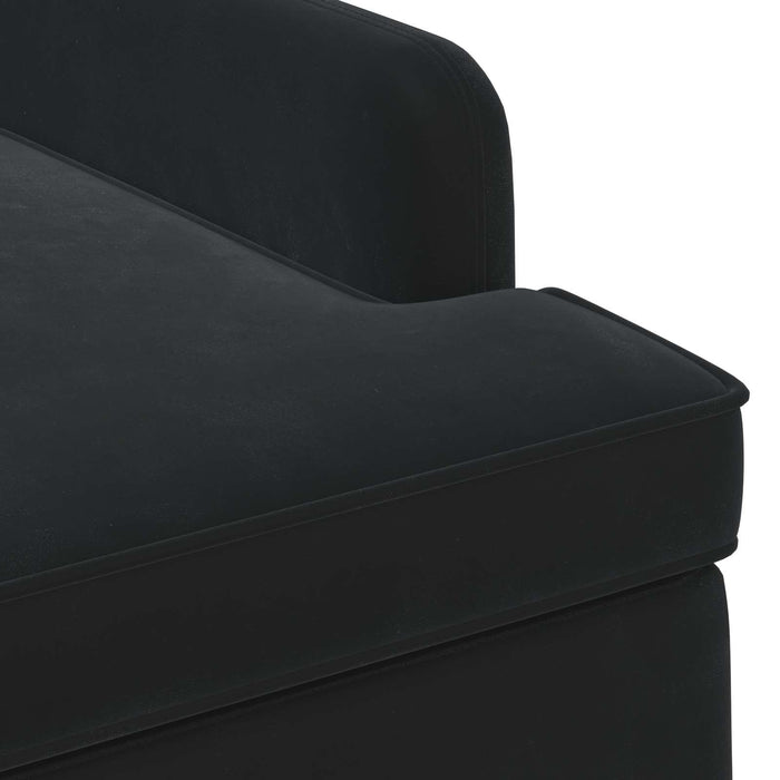 Canapea cu capitonaj butonat Negru 111 x 65 x 79 cm Catifea WALTI